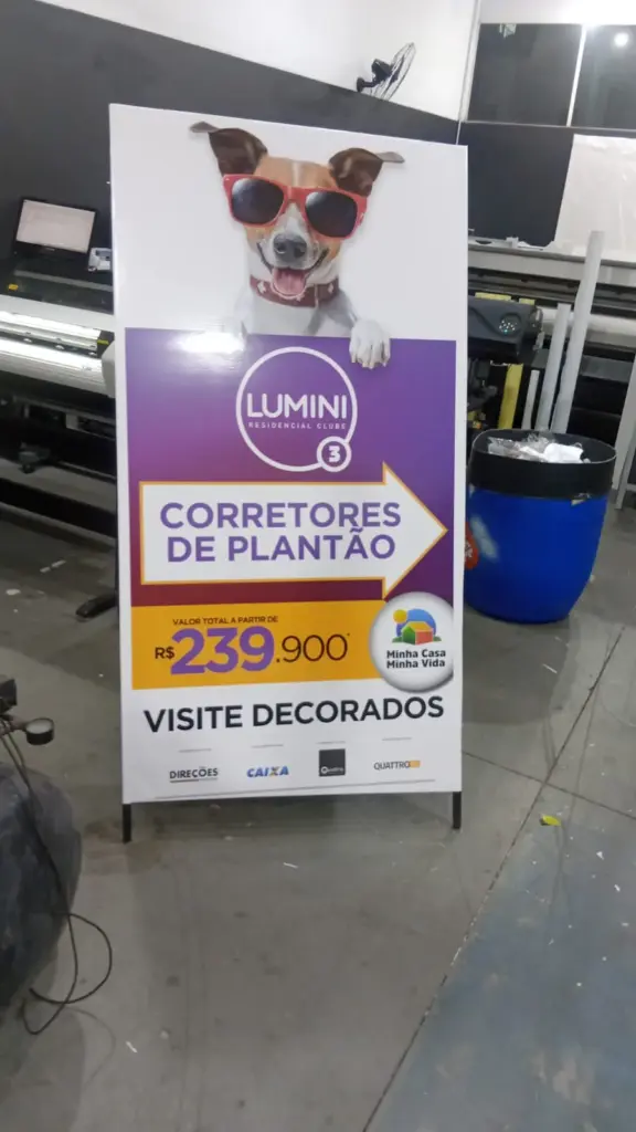 placa cavalete